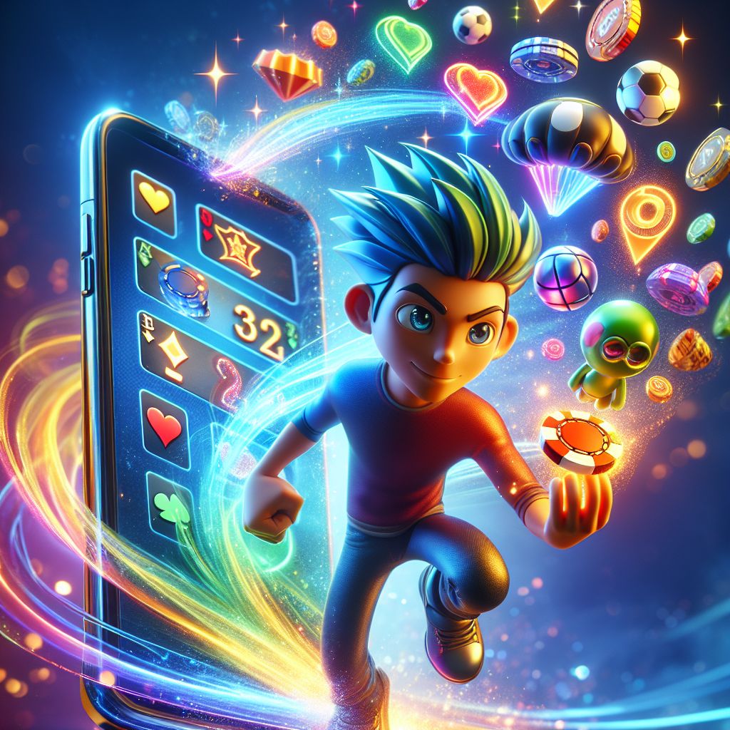 KingBD mobile app on smartphone with cartoon character