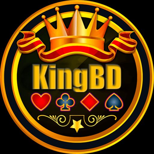 KingBD cartoon character celebrating a big win with coins